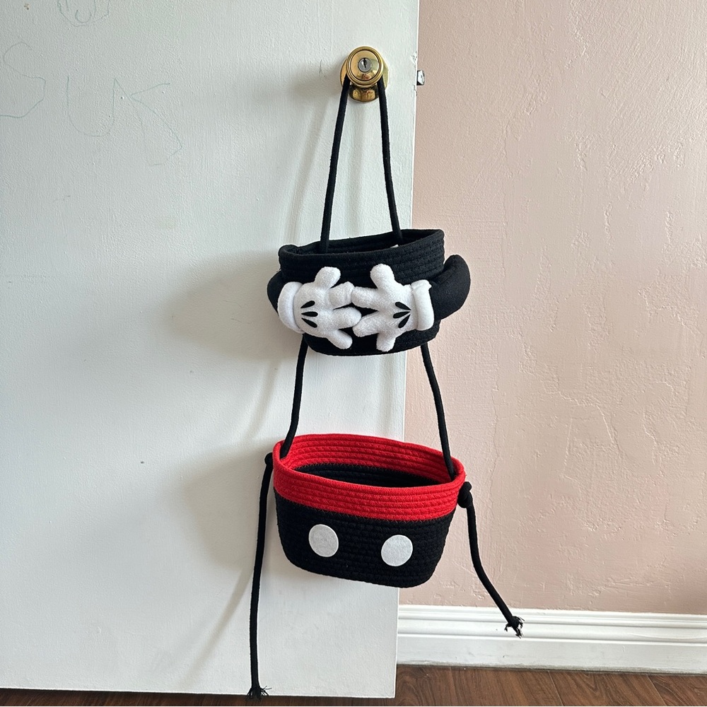 2- Tier Woven Cute Wall Hanging Basket - Wall Storage Basket